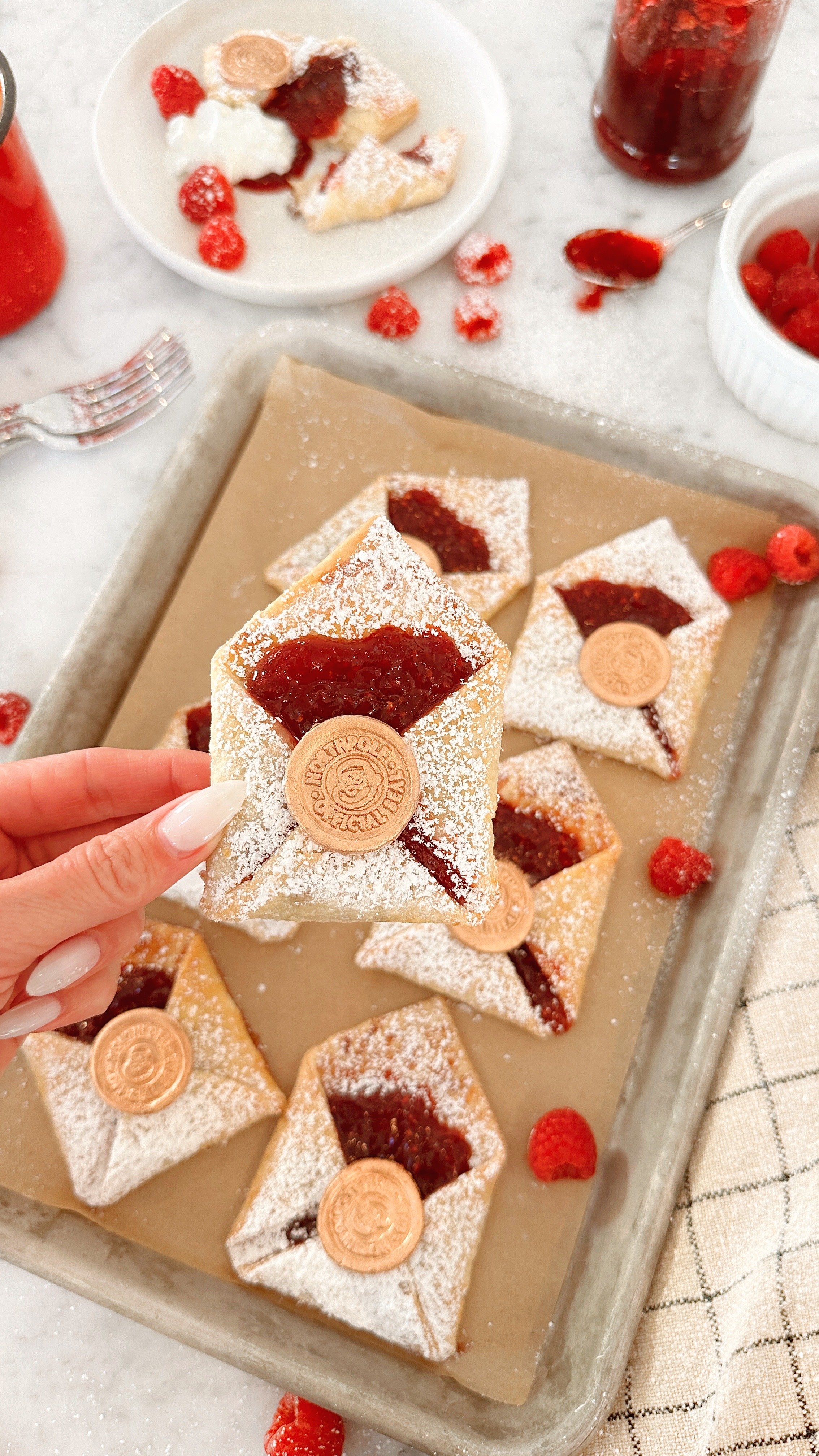 Raspberry Christmas Hand Pies
