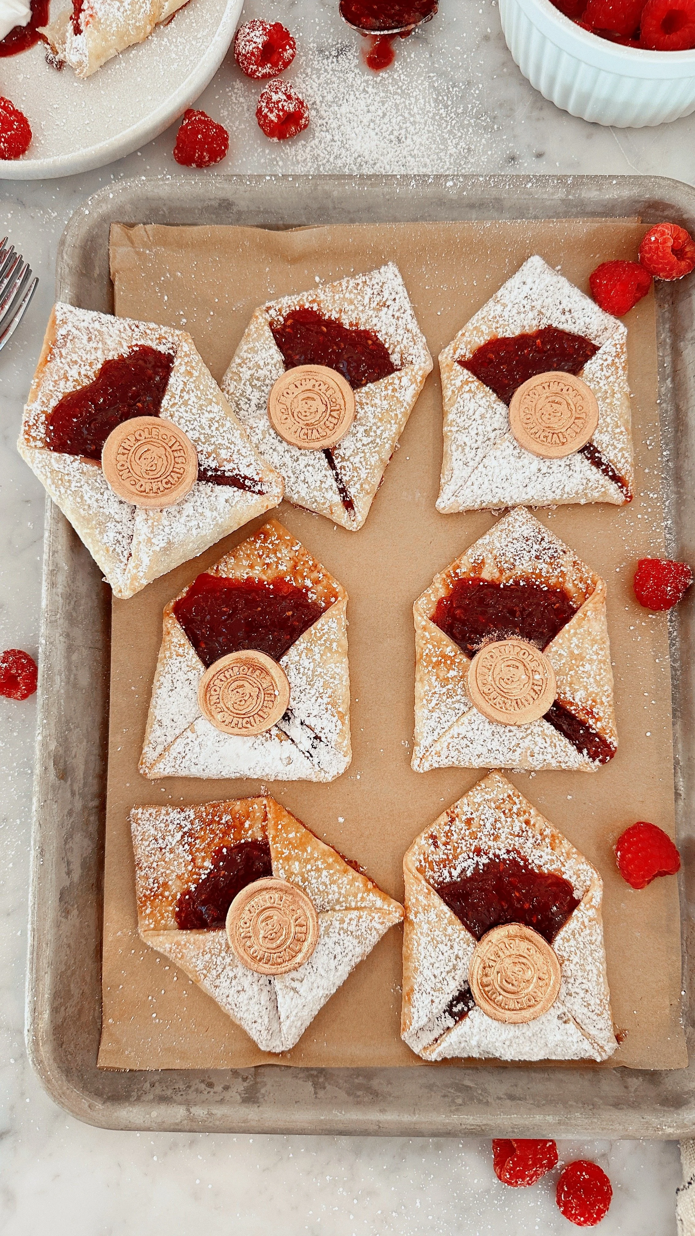 Raspberry Christmas Hand Pies