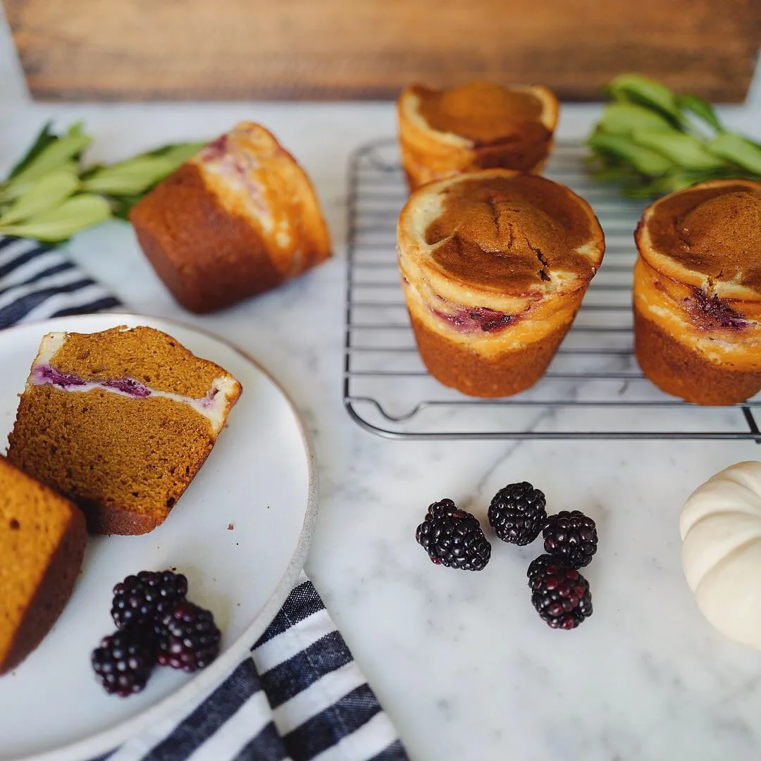 PumpkinCreamCheeseBread with Blackberries-1.JPG